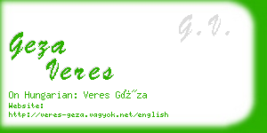 geza veres business card